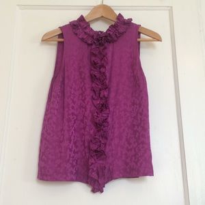 Marc by Marc Jacobs silk button back top